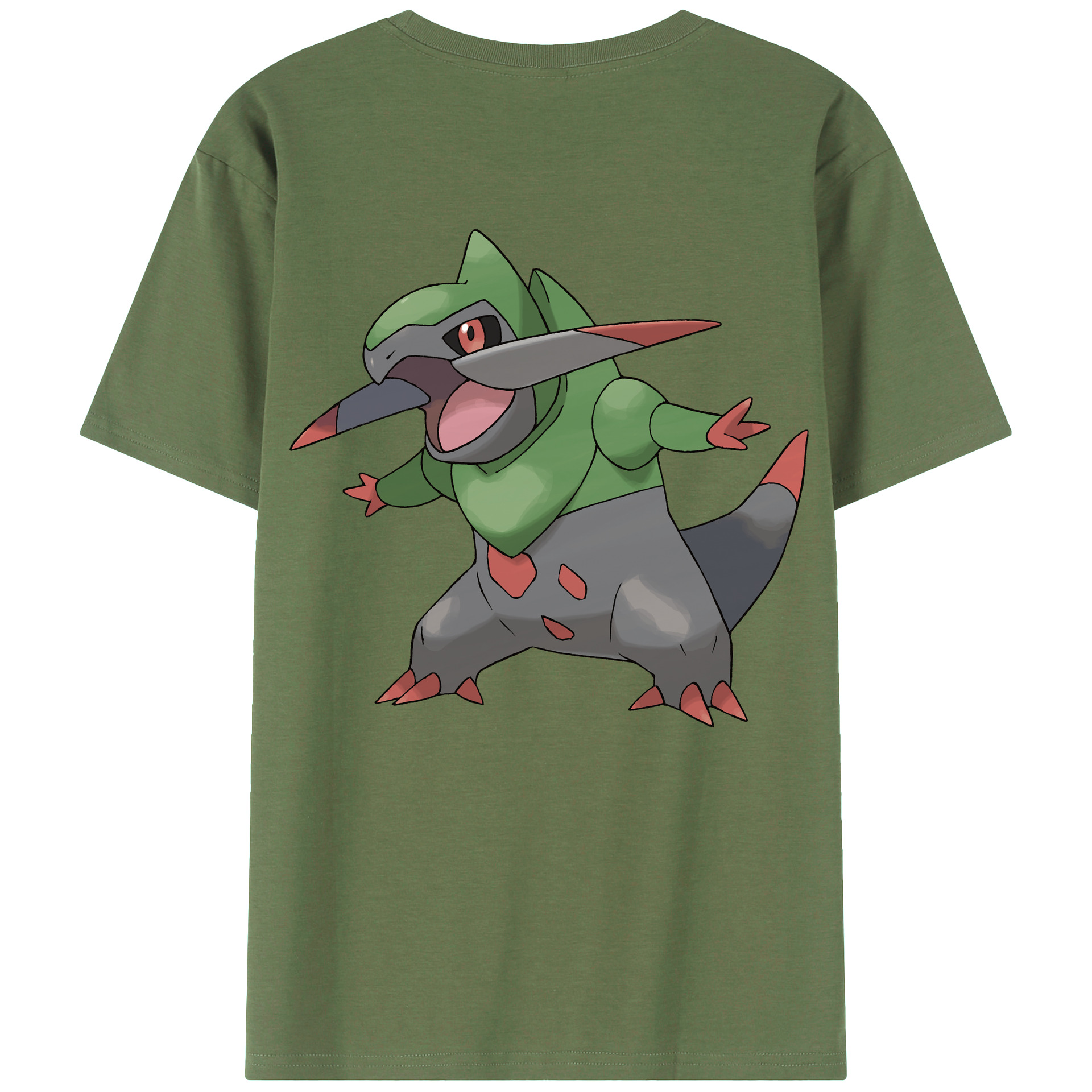 （画像用） ポケットモンスター Pokémon 綿100％ メンズ半袖Tシャツ（バックプリント） 通気性